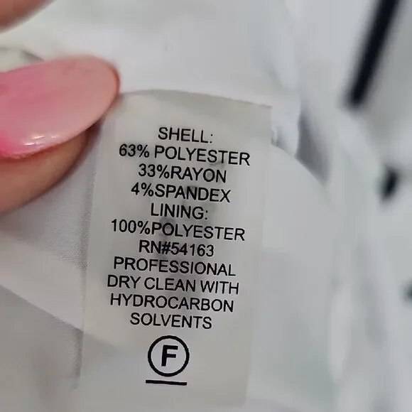 Calvin Klein Elegant Black and White Striped Dress Size 4‎ - Picture 10 of 10